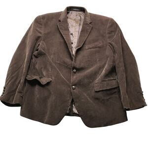 Lauren Ralph Lauren Corduroy Sport Coat Blazer Mens XL 44R Brown